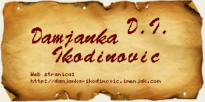 Damjanka Ikodinović vizit kartica